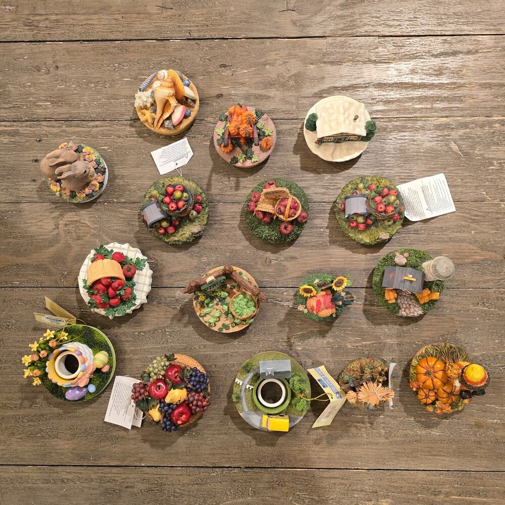 Lot Of 13 Decorative Candle Toppers - Yankee Candle Our America Hallmark NEW!